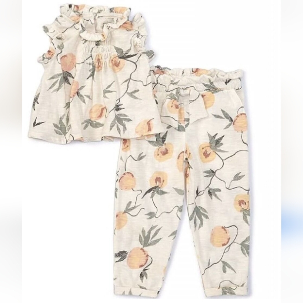 Jessica Simpson Baby Girls' l2 Piece Ruffle Bottom Blouse & Pants 12 mos